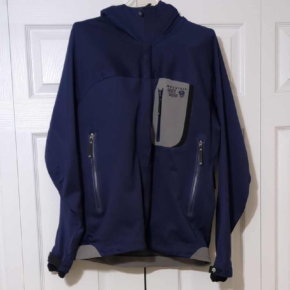 Mountain Hardwear Hooded Men's Navy Jacket Gore Windstopper
